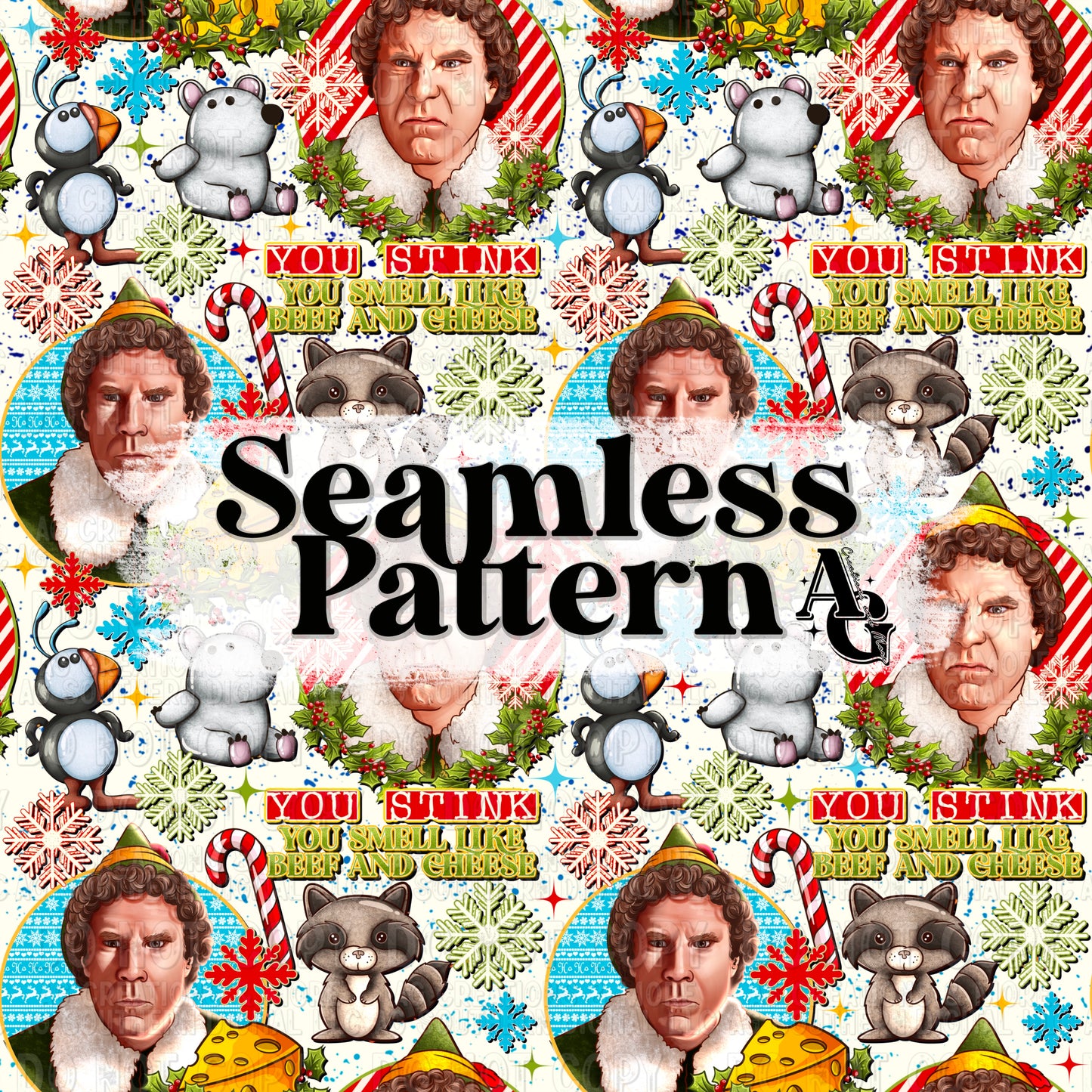 You Stink Seamless Pattern