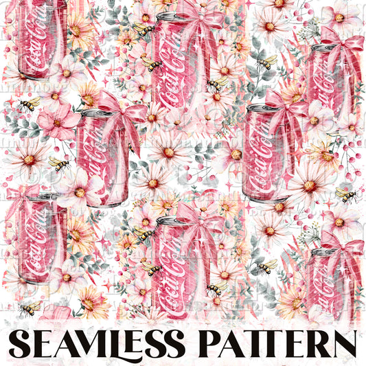 Girly Drink cc  Seamless Pattern PNG