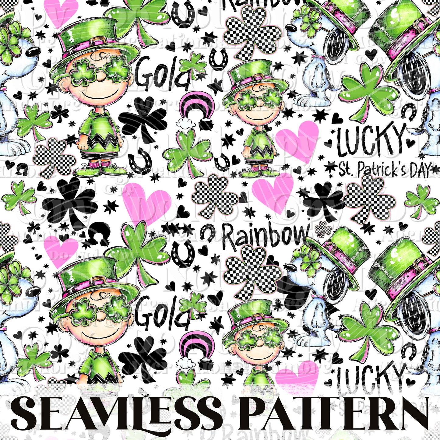 peanuts Seamless Pattern PNG