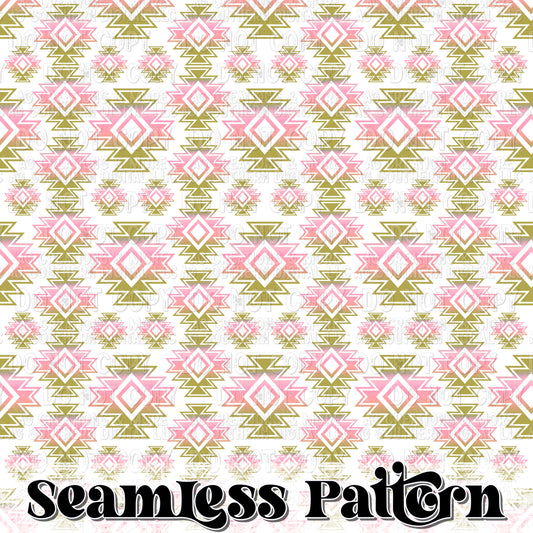 Pink Aztec Seamless Pattern