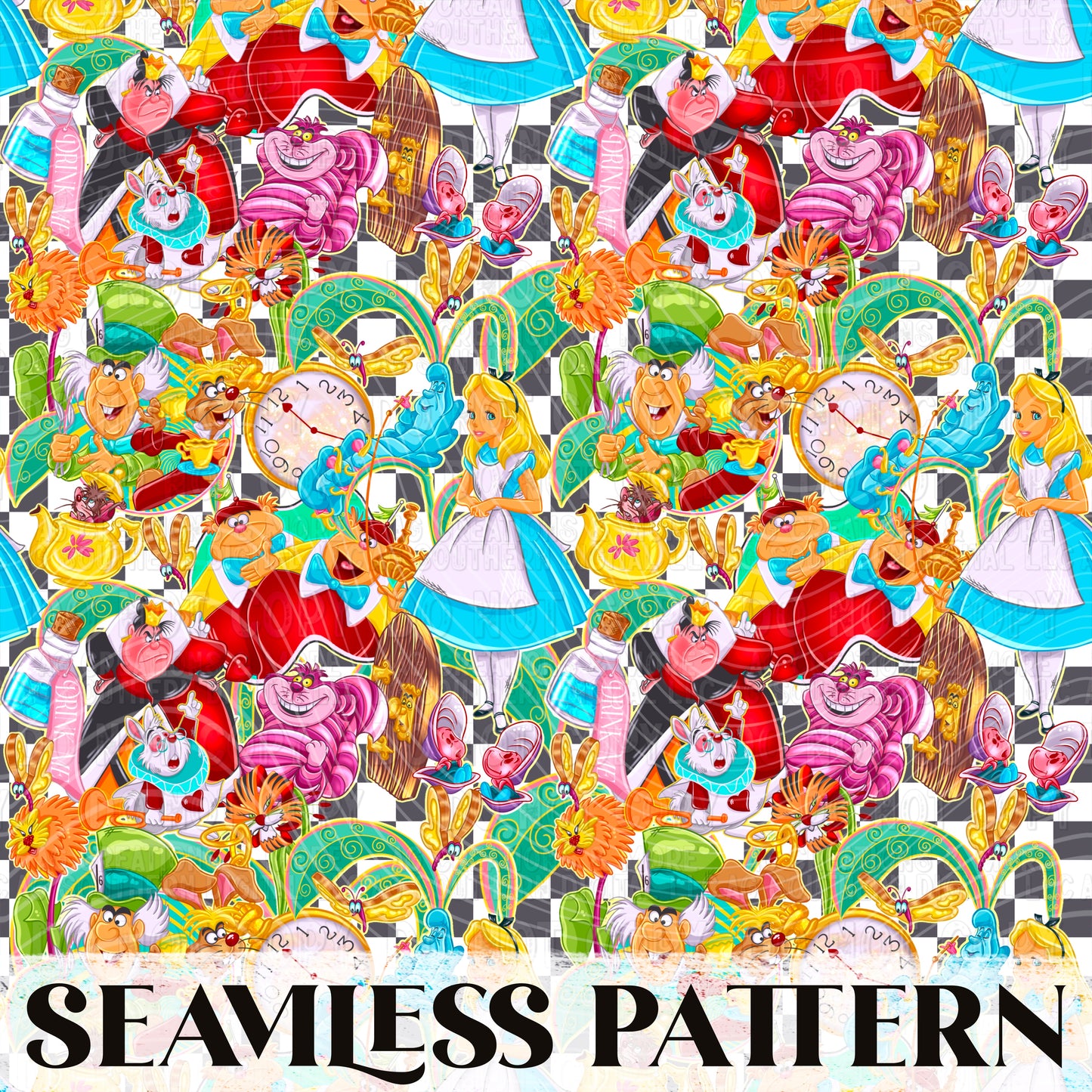 Alice Seamless Pattern PNG
