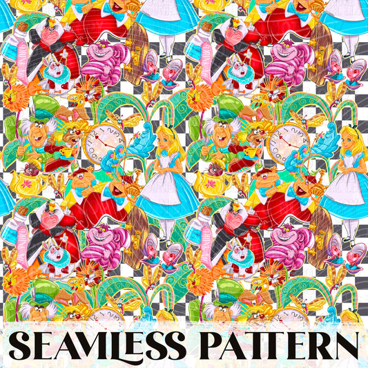 Alice Seamless Pattern PNG
