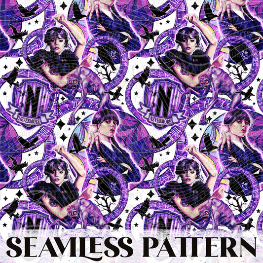 Nevermore Seamless Pattern PNG