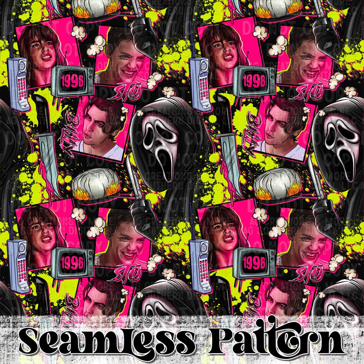 Scream Seamless Pattern