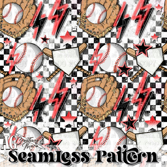 Baseball Seamless Pattern