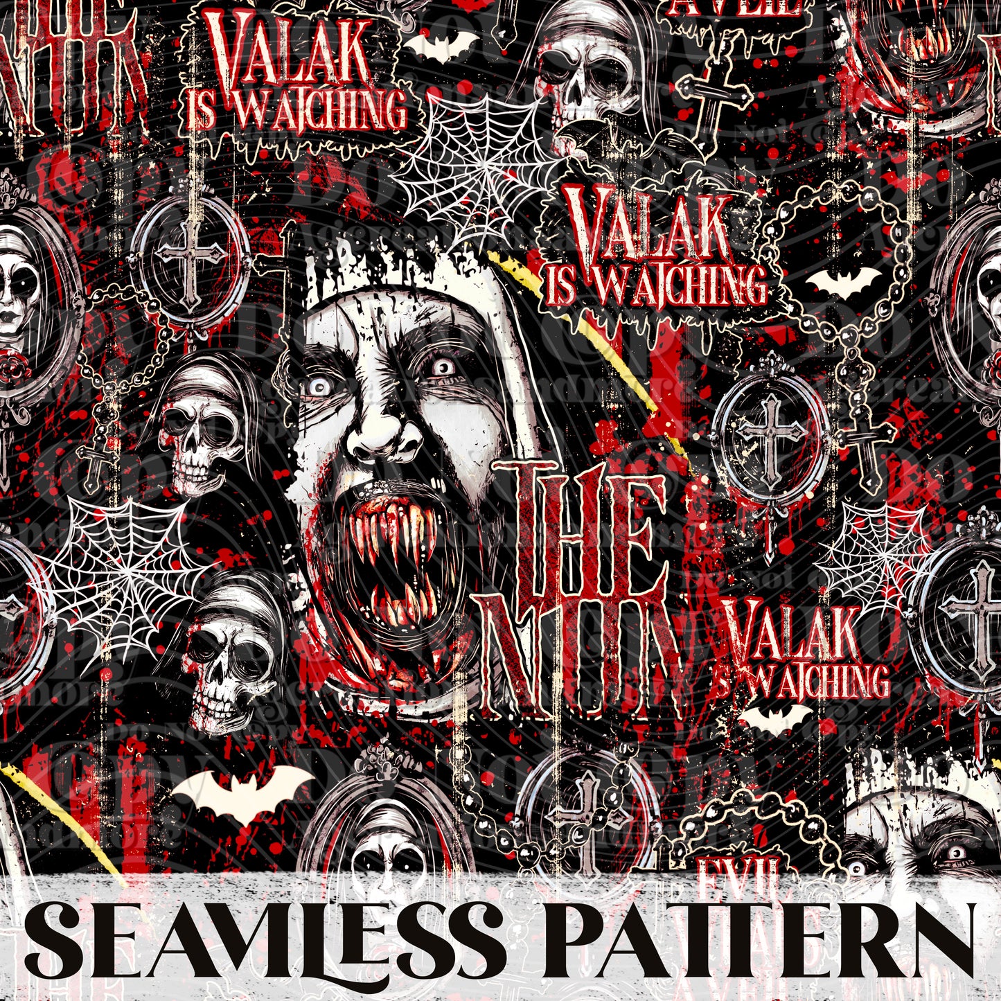 Nun Seamless Pattern PNG