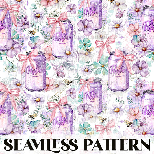Girly Drink Dp  Seamless Pattern PNG