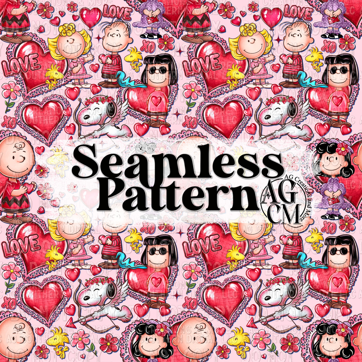 Valentine Seamless Pattern PNG