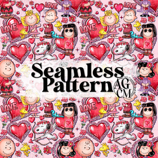 Valentine Seamless Pattern PNG