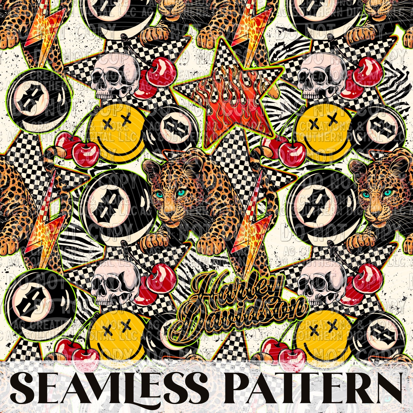 HD Leopard Seamless Pattern PNG