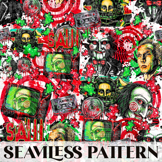 Jigsaw Seamless Pattern PNG