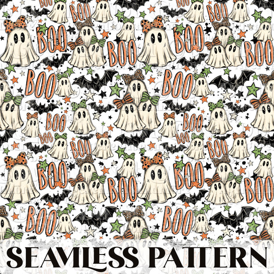 Boo Seamless Pattern PNG