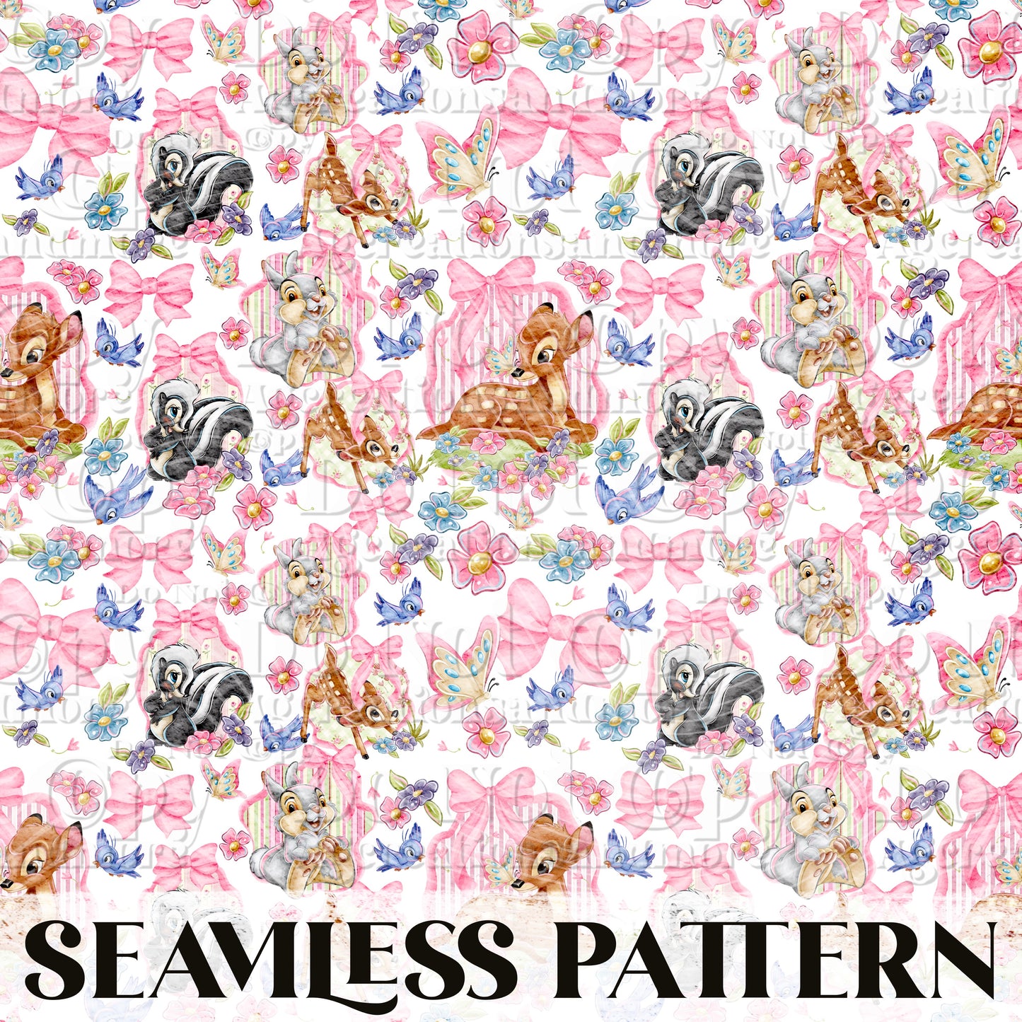 Baby Animal Seamless Pattern PNG