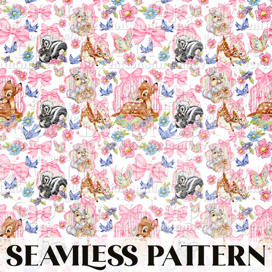 Baby Animal Seamless Pattern PNG