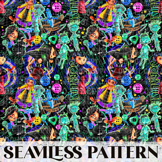 Coral Button Seamless Pattern PNG