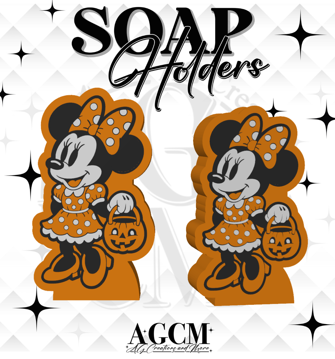 Vintage Girl Mouse Pumpkin 3D Soap Holders (wholesale)