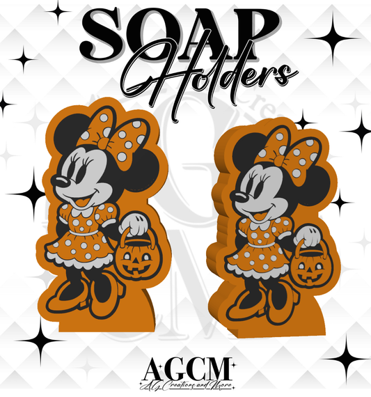 Vintage Girl Mouse Pumpkin 3D Soap Holders (wholesale)