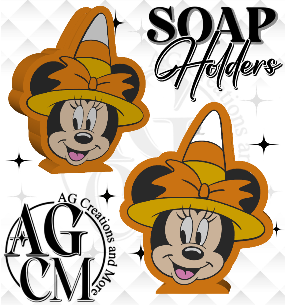 Girl mouse candy corn 3D Soap Holders (wholesale)