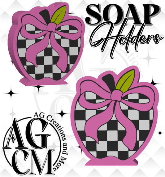 Checker Apple 3D Soap Holders STL / 3MF Files
