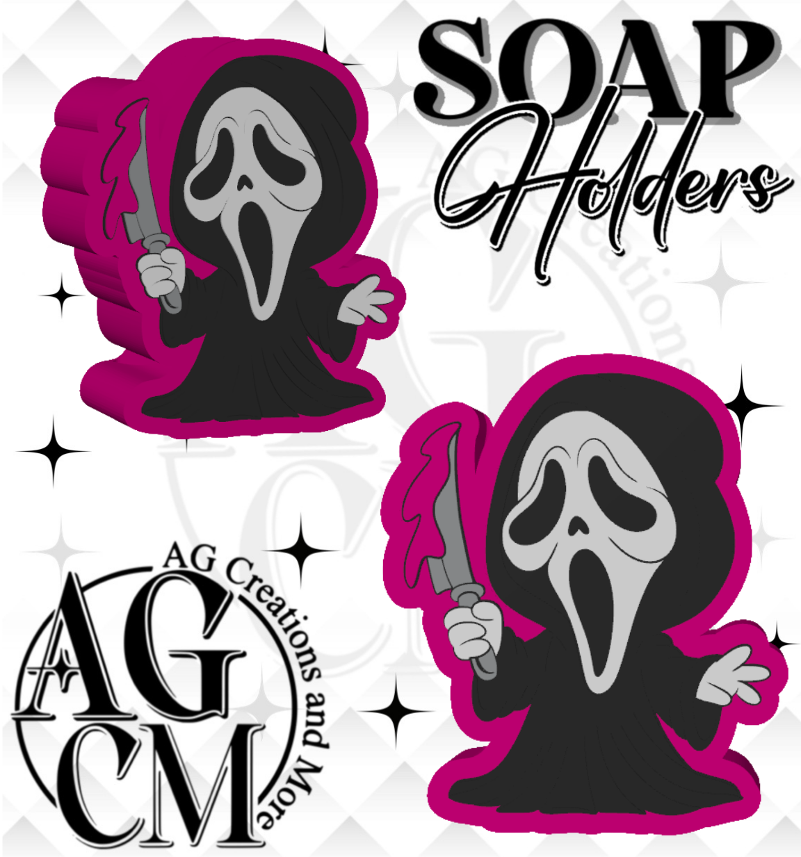 ghost F pink  3D Soap Holders (wholesale)