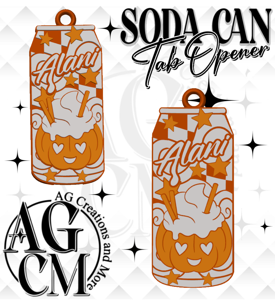 ORANGE cream pumpkin Tab Opener STL 3MF File