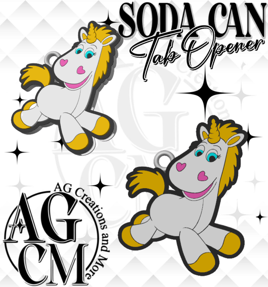Toy unicorn Tab Opener STL 3MF File