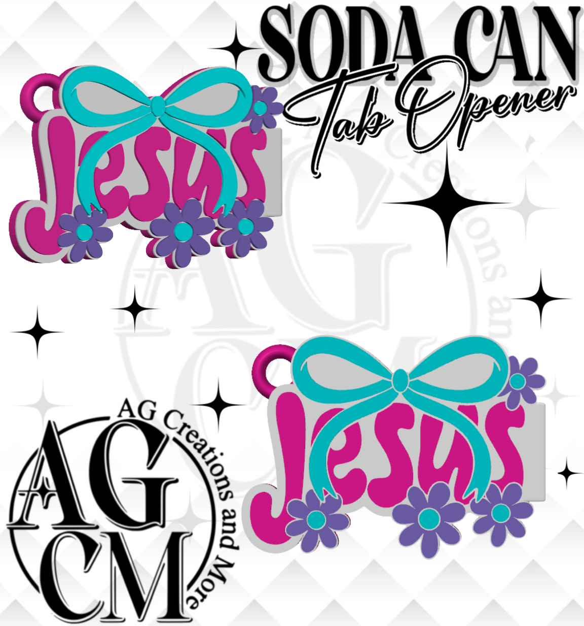 Jesus Bow Tab Opener STL 3MF File