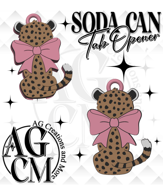 Cheetah Bow Soda Can Tab Opener (wholesale singles)