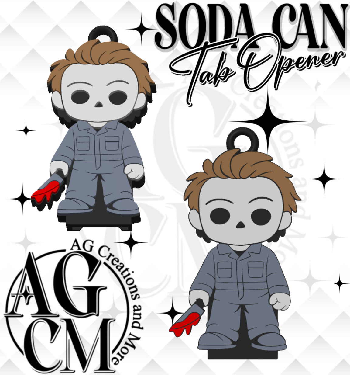 White Mask Guy Tab Opener STL 3MF File