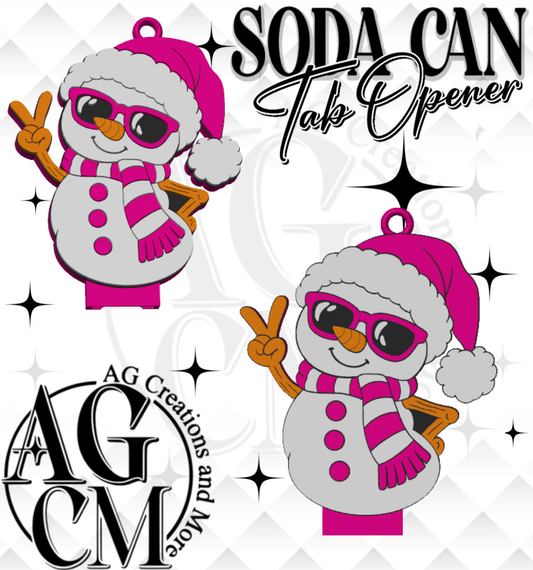 Snowman Tab Opener STL 3MF File