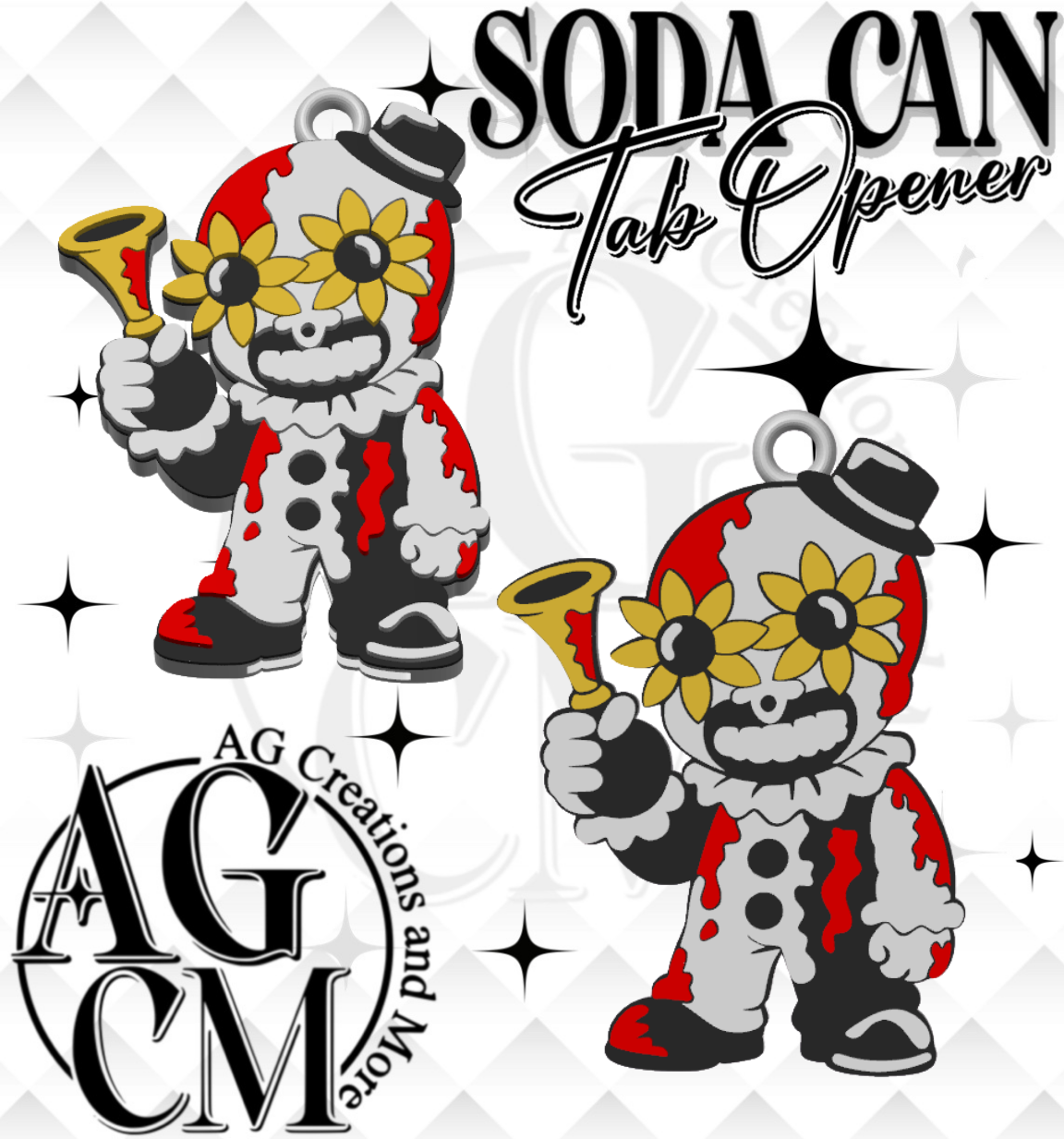 Terrifying Clown Tab Opener STL 3MF File