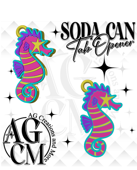 Seahorse Soda Tab Opener STL 3MF File
