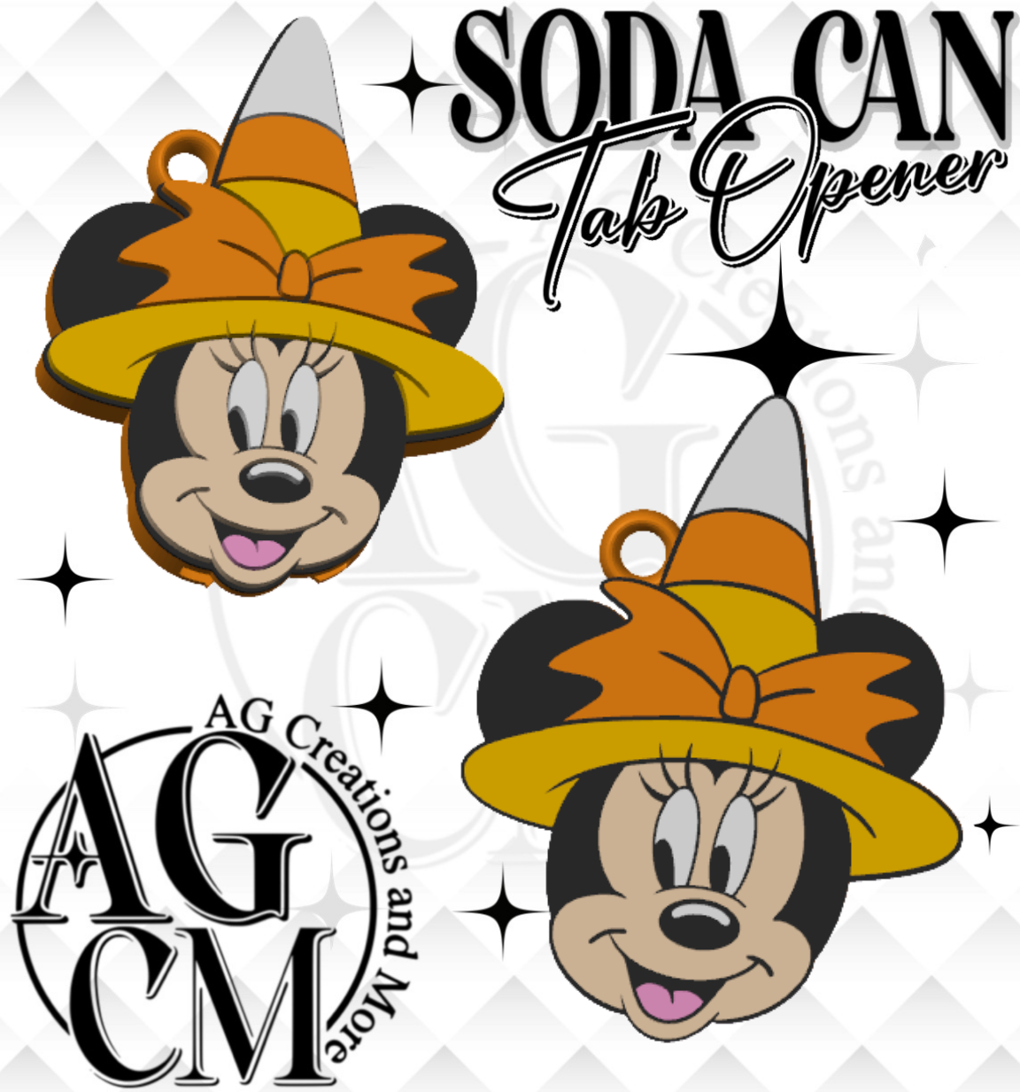 Girl mouse candy corn Tab Opener (wholesale singles)