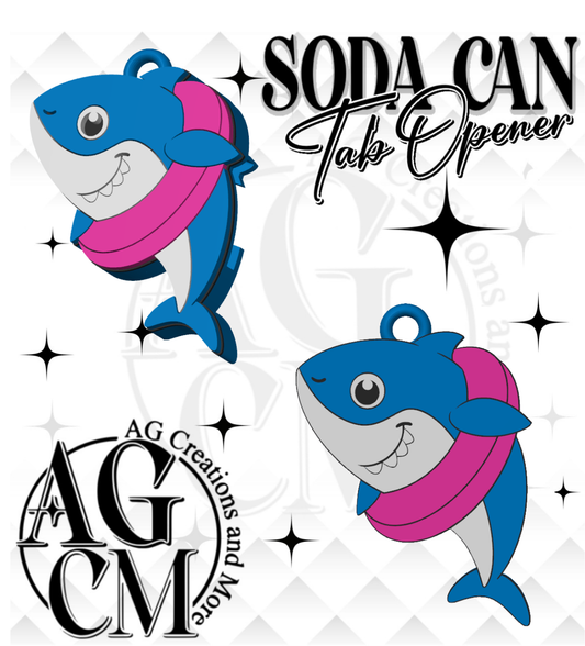 Shark Soda Tab Opener STL 3MF File