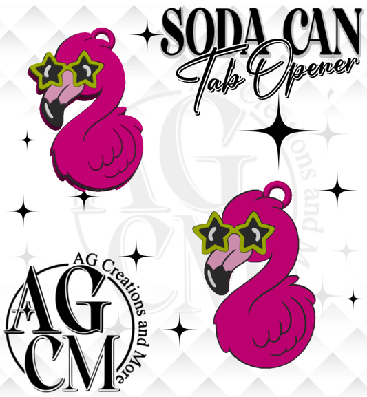 Flamingo Soda Tab Opener STL 3MF File