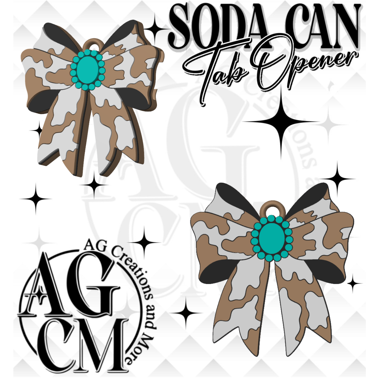 Cowhide concho Tab Opener (wholesale singles)