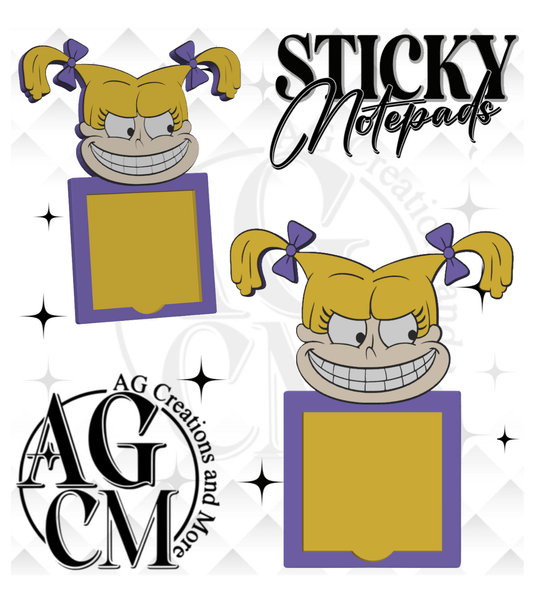 Angelica 3D Sticky Notepad STL 3MF files