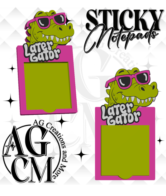 Later Gator 3D Sticky Notepad (wholesale/singles)