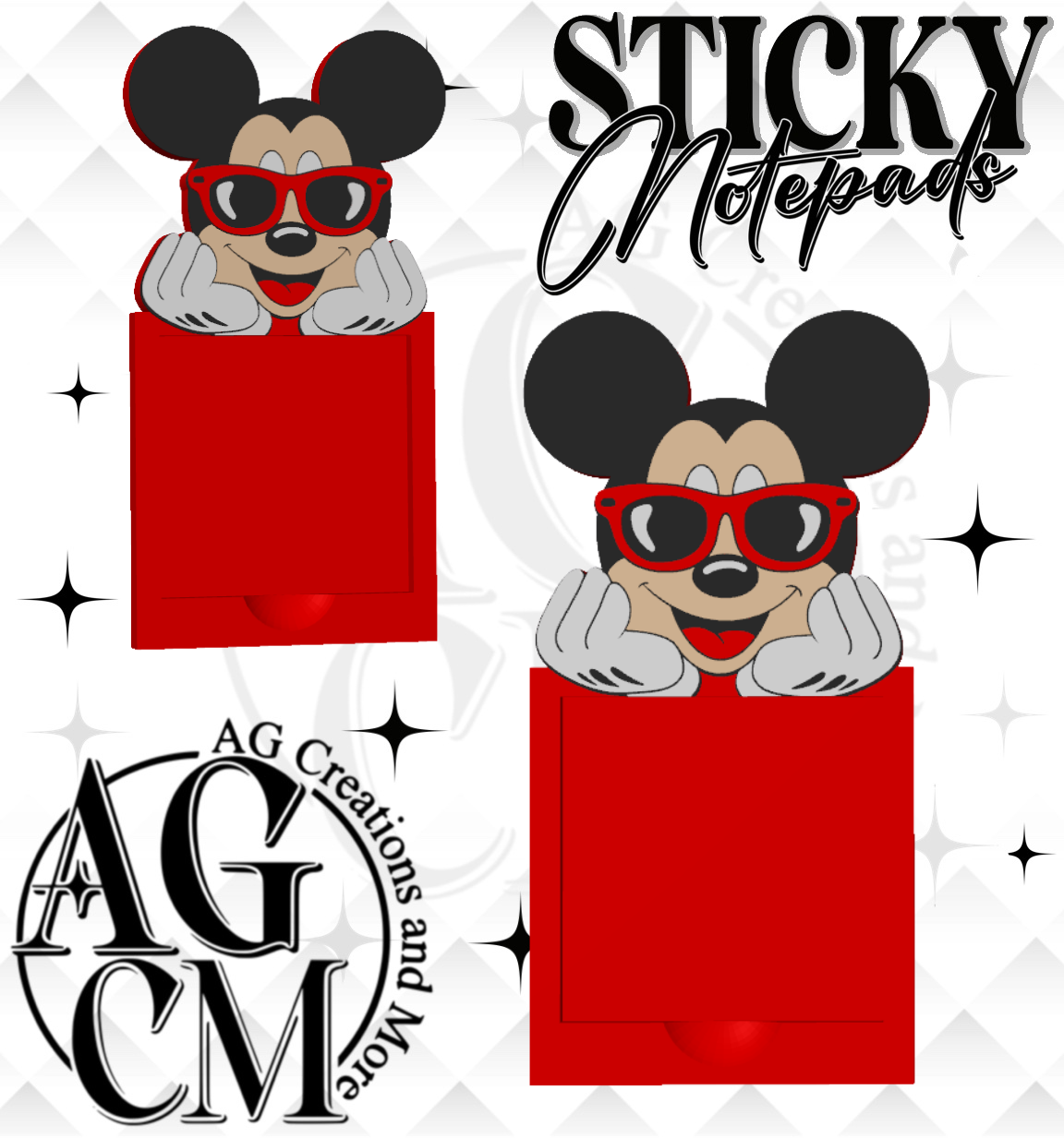Mouse Glasses 3D Sticky Notepad (wholesale)