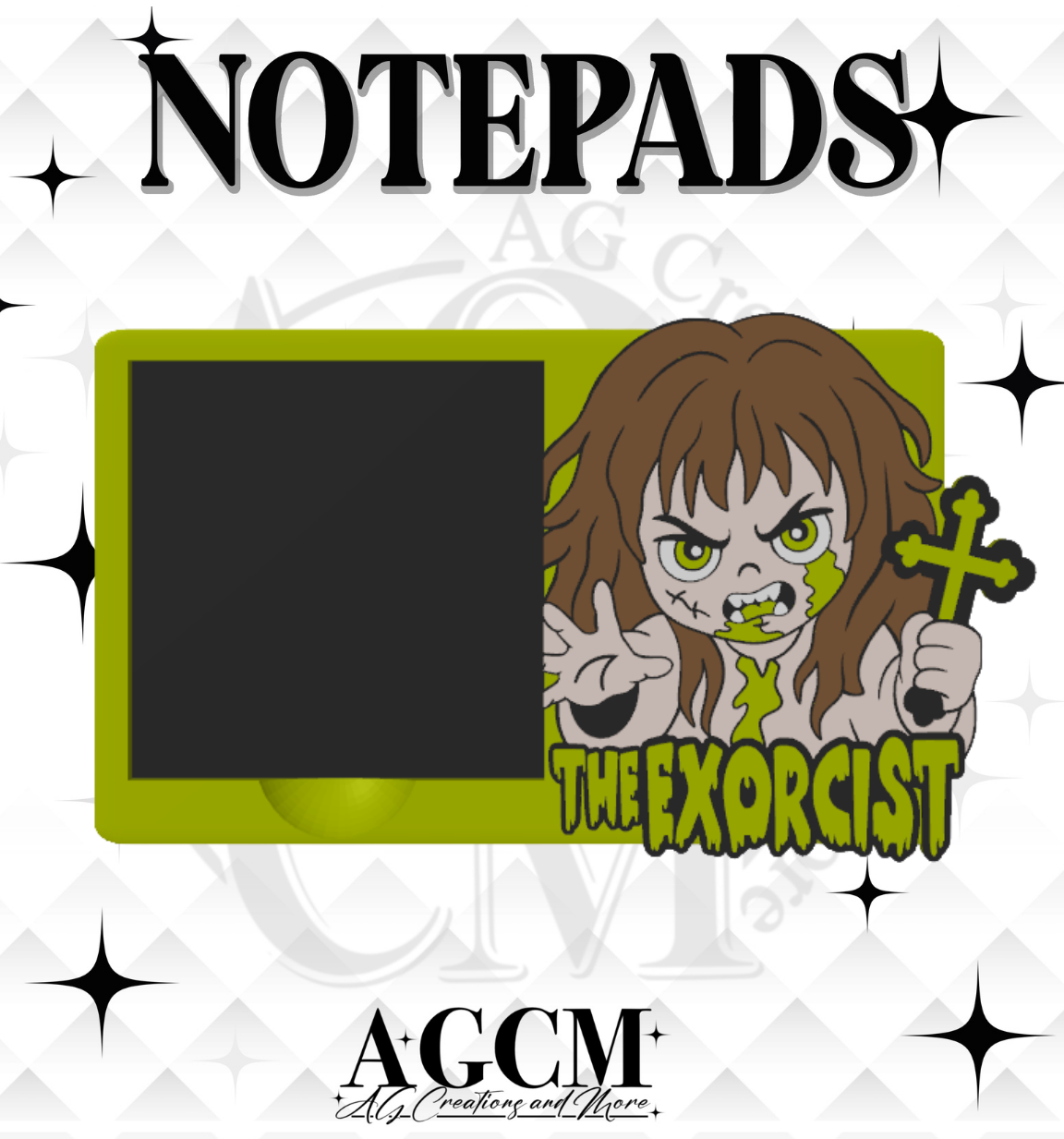 Possessed Girl 3D Sticky Notepad STL 3MF files