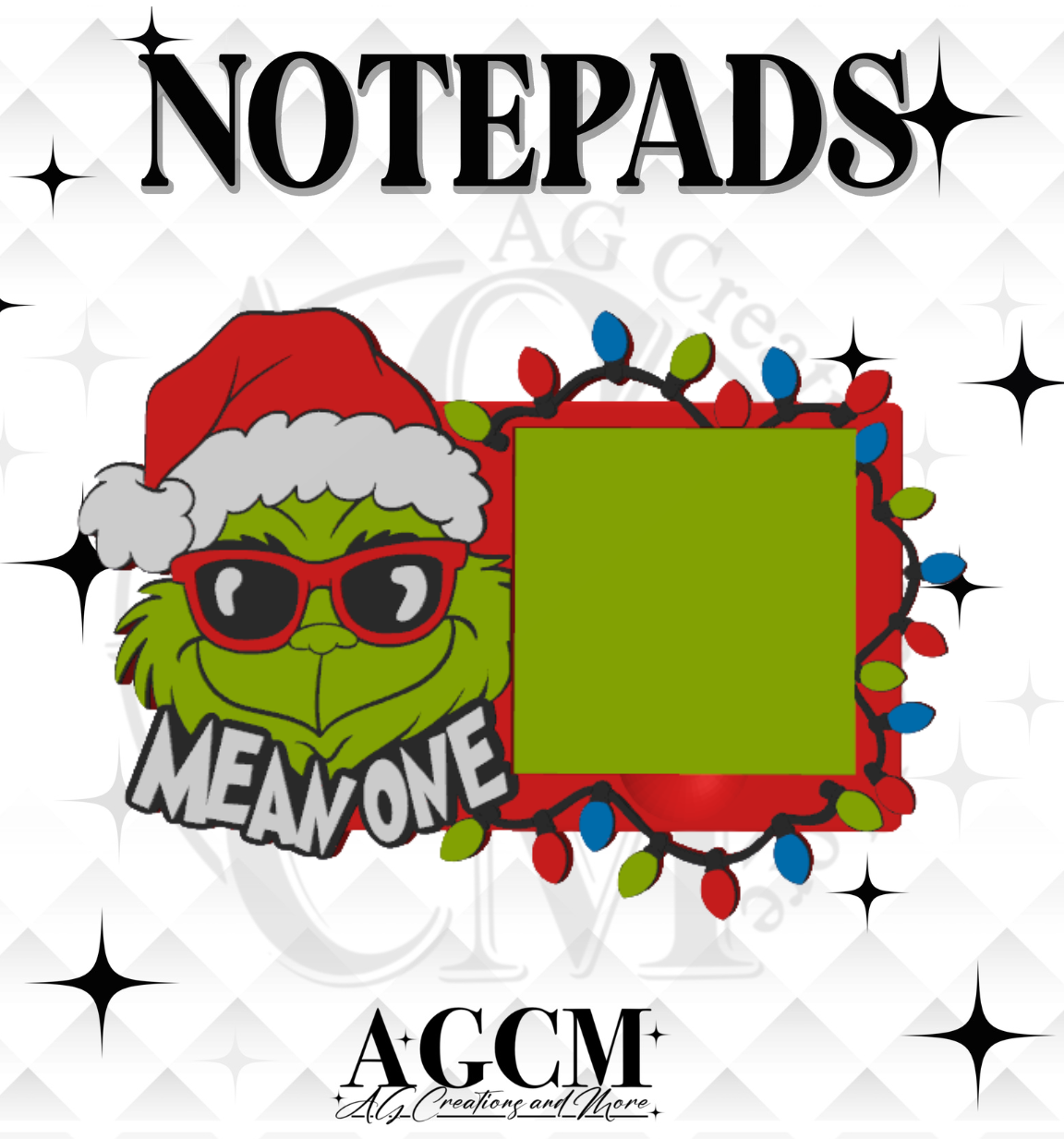 Mean One Lights 3D Sticky Notepad (wholesale)