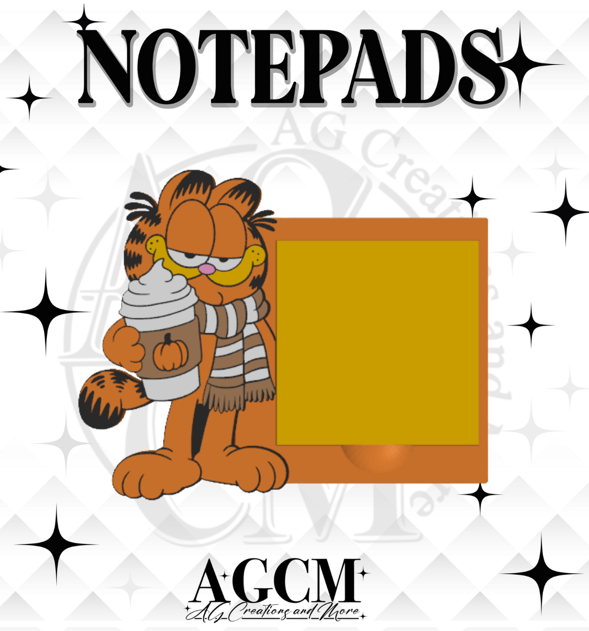 Fall Orange Cat 3D Sticky Notepad STL 3MF files