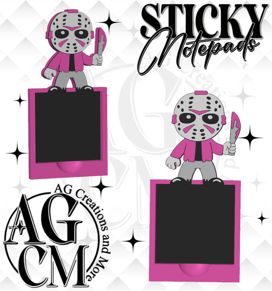 Scary Mask 3D Sticky Notepad STL 3MF files