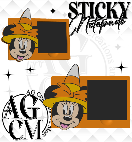 Girl mouse candy corn 3D Sticky Notepad (wholesale)