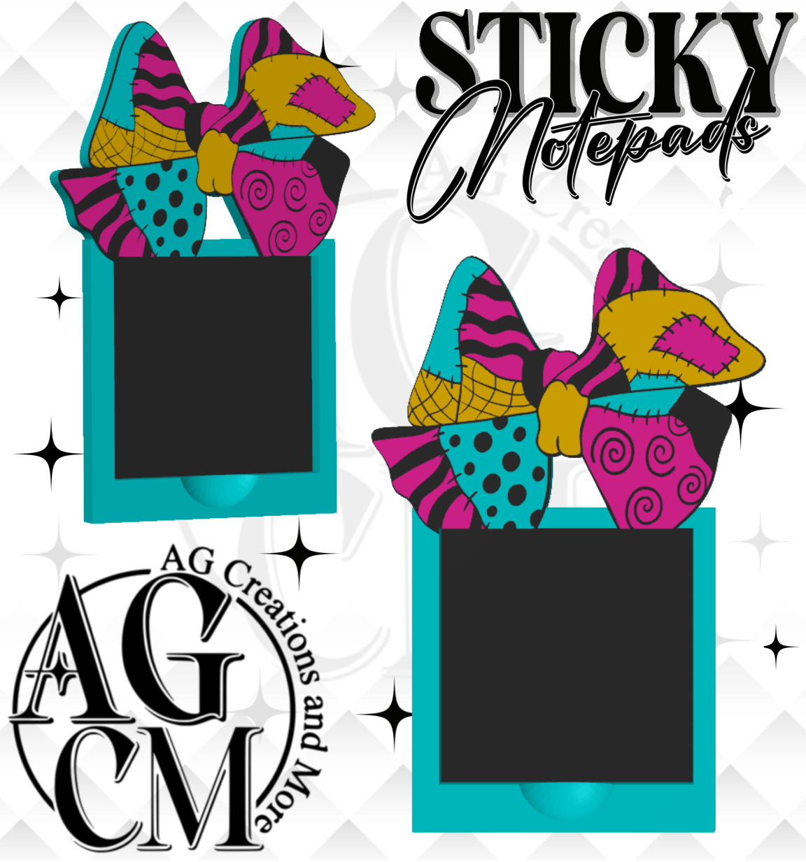 Sally Bow 3D Sticky Notepad STL 3MF files
