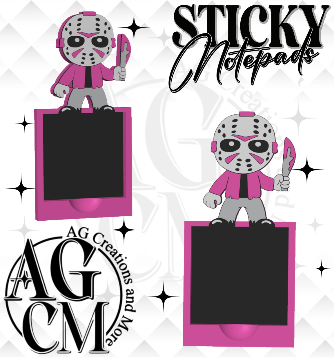 Scary Mask 3D Sticky Notepad (wholesale)
