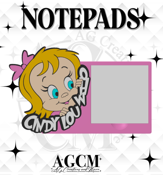 Lou 3D Sticky Notepad STL 3MF files