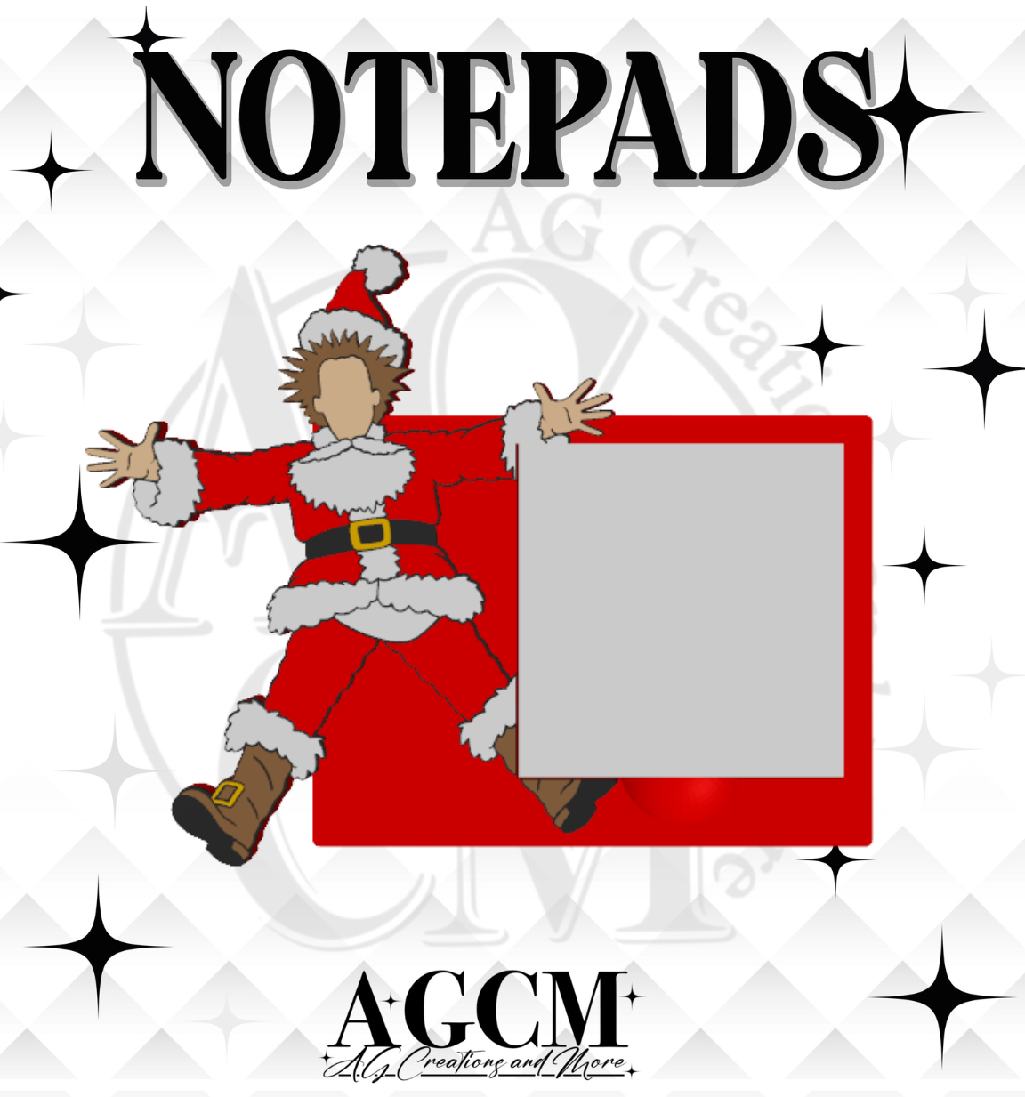 Crazy Santa  3D Sticky Notepad (wholesale)