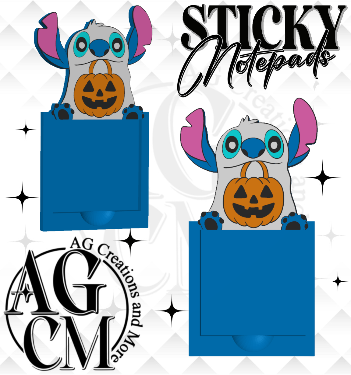 Blue guy ghost  3D Sticky Notepad STL 3MF files