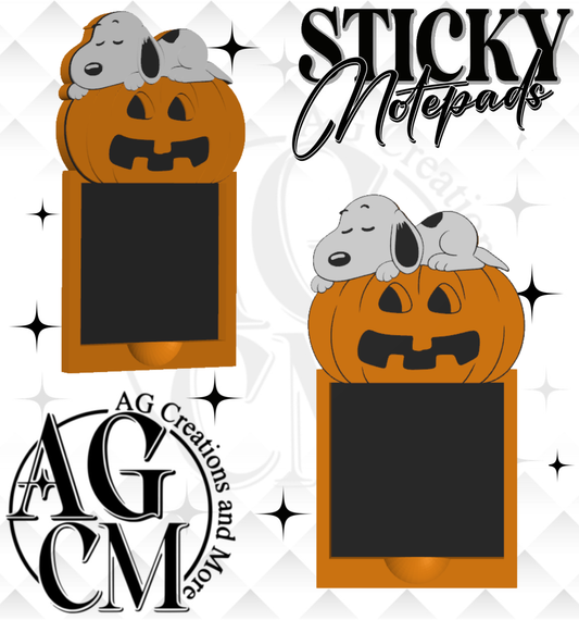 Pumpkin Pup 3D Sticky Notepad STL 3MF files